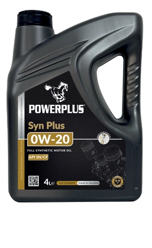 Original PowerPlus MOTOR OIL 0W-20 packaging
